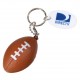 Custom Logo Football key chain, plastic with nylon lacing.
