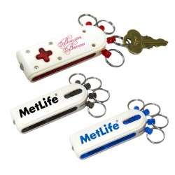 Custom Logo Mini flashlight with 4 split rings. Custom Logo Mini flashlight with 4 split rings.