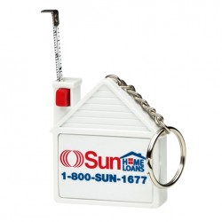 Custom Logo House shaped tape measure with key chain, 39