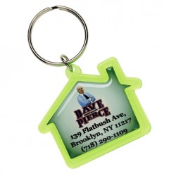 Custom Logo Key chain in the shape of a house.