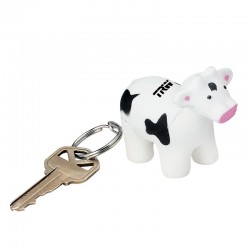 Custom Logo Cow - Animal shaped stress reliever with key ring attachment. Custom Logo Cow - Animal shaped stress reliever with key ring attachment.