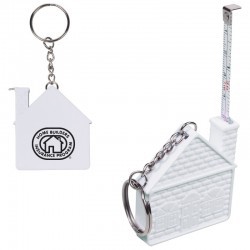 Custom Logo House - Key holder with 3 foot long tape measure.