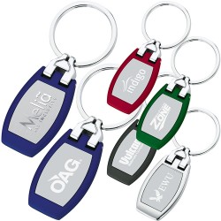 Custom Logo Metal Key Tag w/ Matte Color Finish Body Custom Logo Metal Key Tag w/ Matte Color Finish Body
