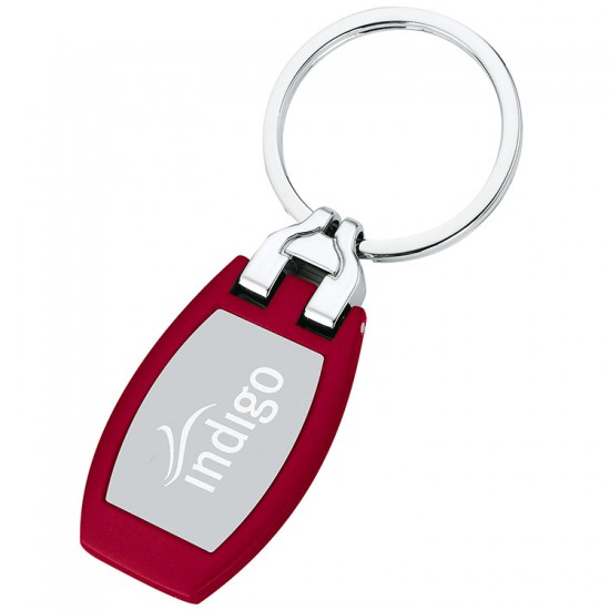 Custom Logo Metal Key Tag w/ Matte Color Finish Body