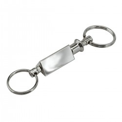 Custom Logo Triangular Pull-n-Twist Metal Keychain