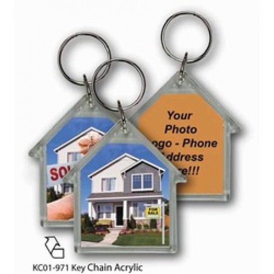 Custom Logo Lenticular Real Estate Key Chain