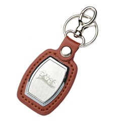 Custom Logo Leatherette/Metal Key Tag w/Clasp Custom Logo Leatherette/Metal Key Tag w/Clasp