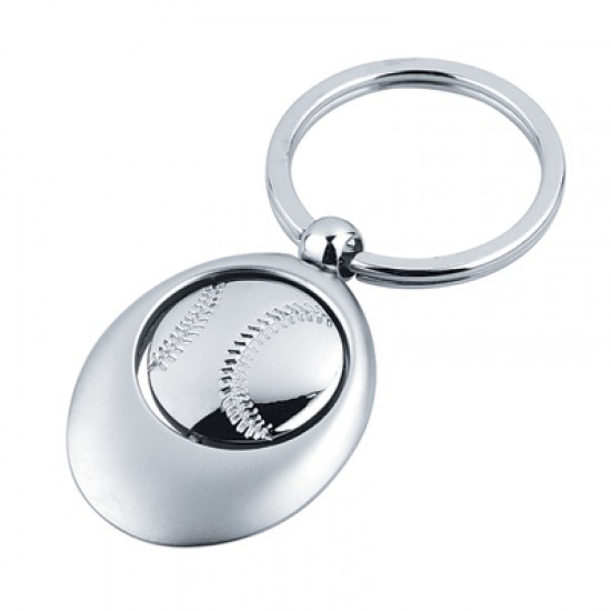 Custom Logo Swivel Blue Globe Sports Keychain