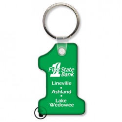 Custom Logo  Sof-Touch (R) - Soft number one shape key tag with split ring. Custom Logo  Sof-Touch (R) - Soft number one shape key tag with split ring.
