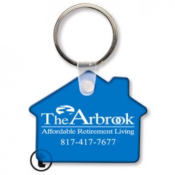 Custom Logo  Sof-Touch (R) - House shape key tag with split ring.