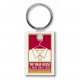 Custom Logo  Sof-Touch (R) - Small rectangle key tag with split ring.