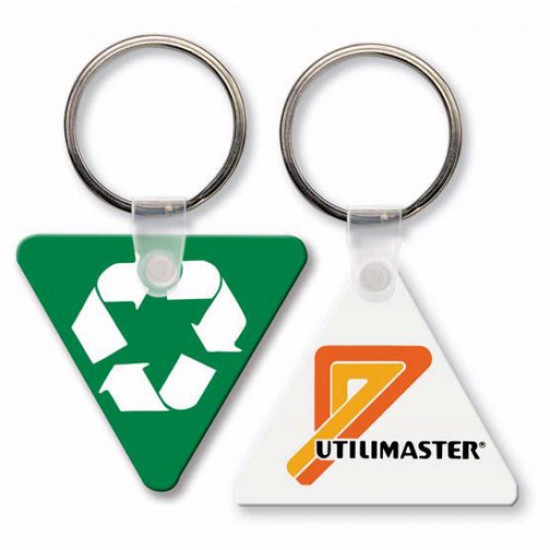 Custom Logo  Key Tag - Triangle w/Rounded Corners - Spot Color