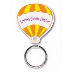 Custom Logo  Sof-Touch (R) - Air balloon shape key tag with split ring. Custom Logo  Sof-Touch (R) - Air balloon shape key tag with split ring.