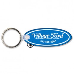 Custom Logo  Sof-Touch (R) - Small oval shaped key tag with split ring. Custom Logo  Sof-Touch (R) - Small oval shaped key tag with split ring.