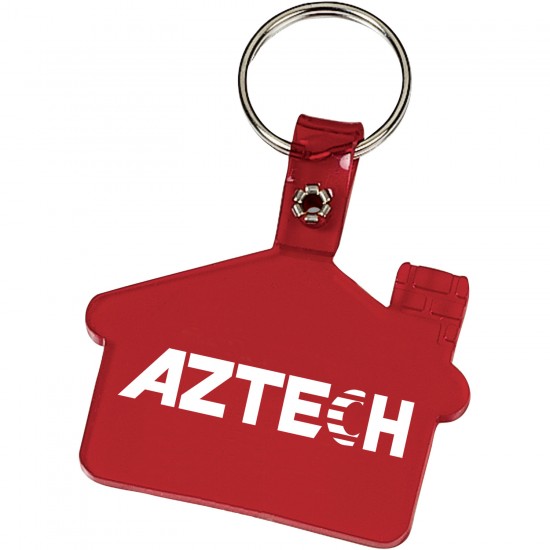 Custom Logo House shaped,vinyl key tag.