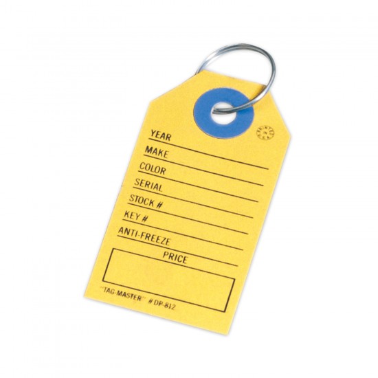 Custom Logo Rectangle shaped auto dealer tag.