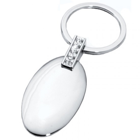 Custom Logo Oval Metal Jewelry Key Chain