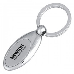 Custom Logo Nickel Plated Oval Key Ring Custom Logo Nickel Plated Oval Key Ring