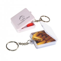 Custom Logo Square shape pill box with key ring. Custom Logo Square shape pill box with key ring.