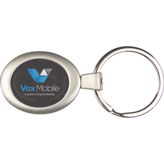 Custom Logo PhotoVision Premium Oval Key Ring
