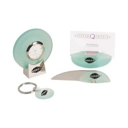 Custom Logo Jade Acrylic Desk Set with Clock Custom Logo Jade Acrylic Desk Set with Clock