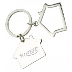 Custom Logo House Shaped Design Key Ring Custom Logo House Shaped Design Key Ring