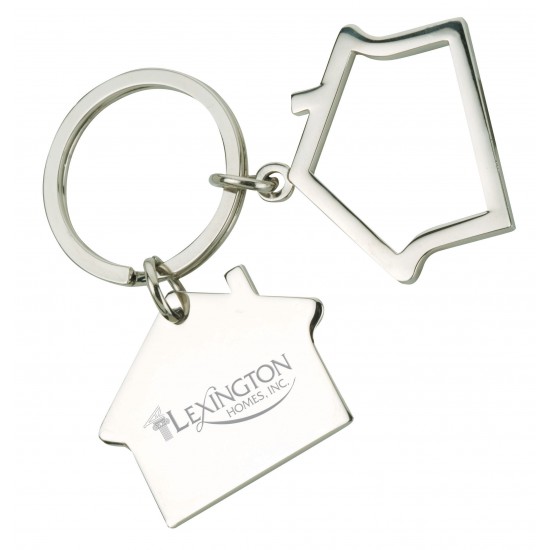 Custom Logo House Shaped Design Key Ring