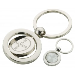 Custom Logo Spinning World Map Design Key Ring