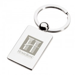 Custom Logo Chrome Rectangular Key Ring Custom Logo Chrome Rectangular Key Ring