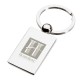 Custom Logo Chrome Rectangular Key Ring