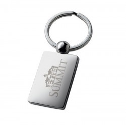 Custom Logo Chrome Rectangular Key Ring Custom Logo Chrome Rectangular Key Ring