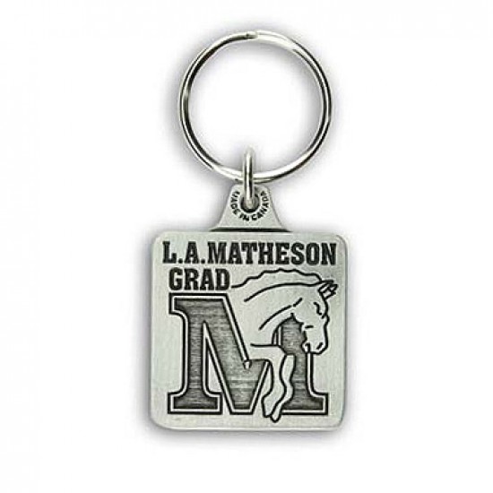 Custom Logo Custom Solid Pewter 2D Keychain