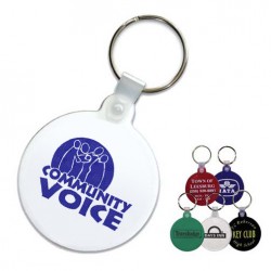 Custom Logo Circle Soft Key Fob (Spot Color)