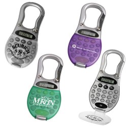 Custom Logo Calculator with Carabiner Clip Custom Logo Calculator with Carabiner Clip