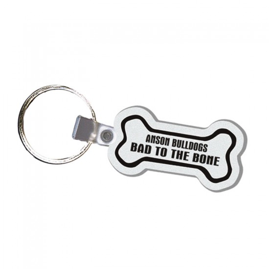 Custom Logo Bone - Soft die cut shape key tag.