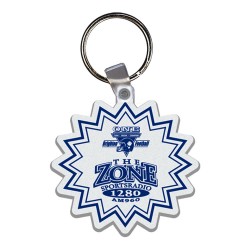 Custom Logo Burst - Soft die cut shape key tag.