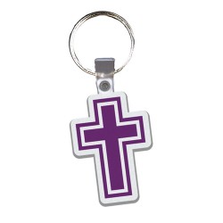 Custom Logo Cross - Soft die cut shape key tag.