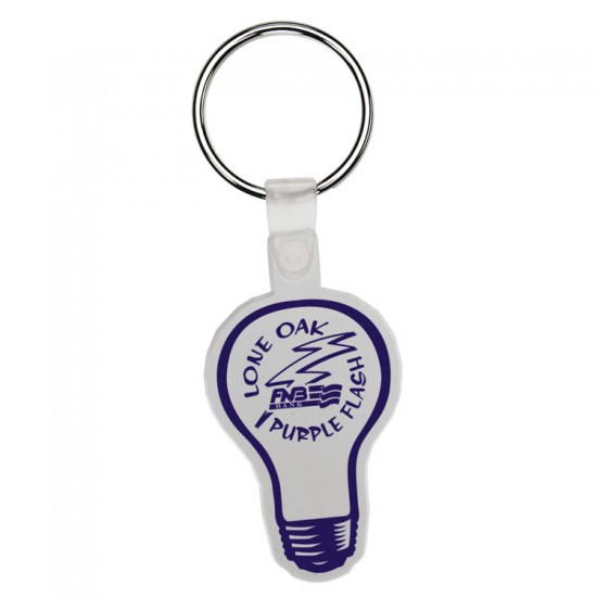 Custom Logo Lightbulb - Soft die cut shape key tag.