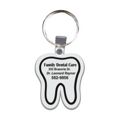 Custom Logo Tooth - Soft die cut shape key tag. Custom Logo Tooth - Soft die cut shape key tag.
