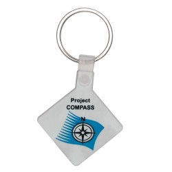 Custom Logo Diamond - Soft die cut shape key tag.
