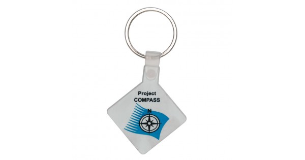 Custom Logo Diamond Soft Die Cut Shape Key Tag Keychain
