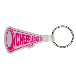 Custom Logo Megaphone - Soft die cut shape key tag.