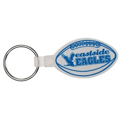 Custom Logo Football - Soft die cut shape key tag.