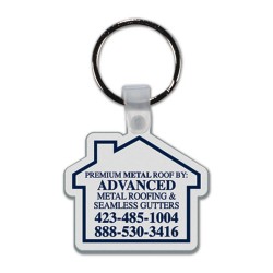 Custom Logo House - Soft die cut shape key tag.