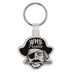 Custom Logo Pirate - Soft die cut shape key tag.