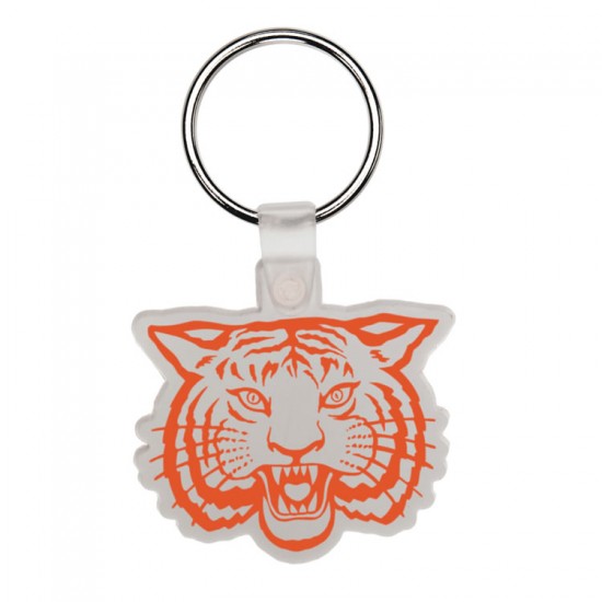 Custom Logo Tiger - Soft die cut shape key tag.