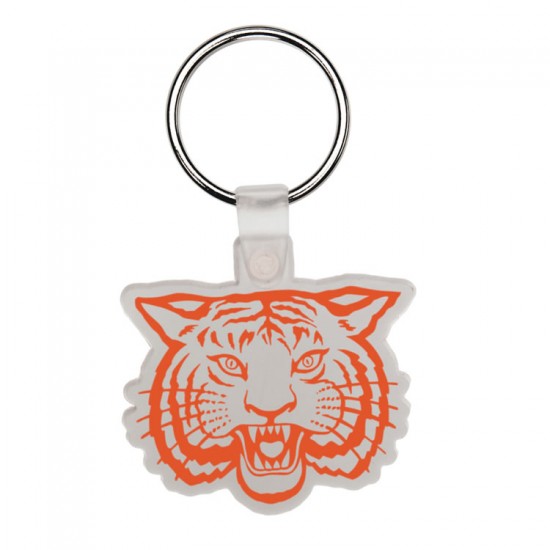Custom Logo Tiger - Soft die cut shape key tag. Custom Logo Tiger - Soft die cut shape key tag.