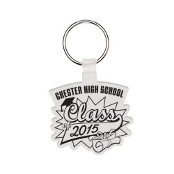 Custom Logo Class of... - Soft die cut shape key tag.