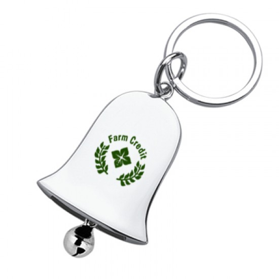 Custom Logo Metal Bell Keychain w/ Jingling Pendulum