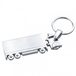 Custom Logo Metal truck shaped key chain.